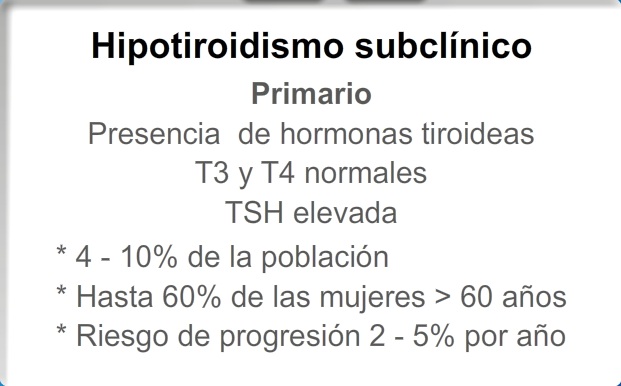 hipotiroidismo subclinico