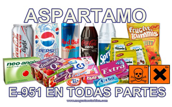 productos con aspartame