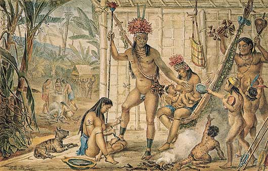 ilustración indios precolombinos 